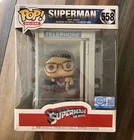 Funko Pop! Movie Deluxe SUPERMAN in TELEPHONE BOOTH #558 1978 Movie Clark Kent