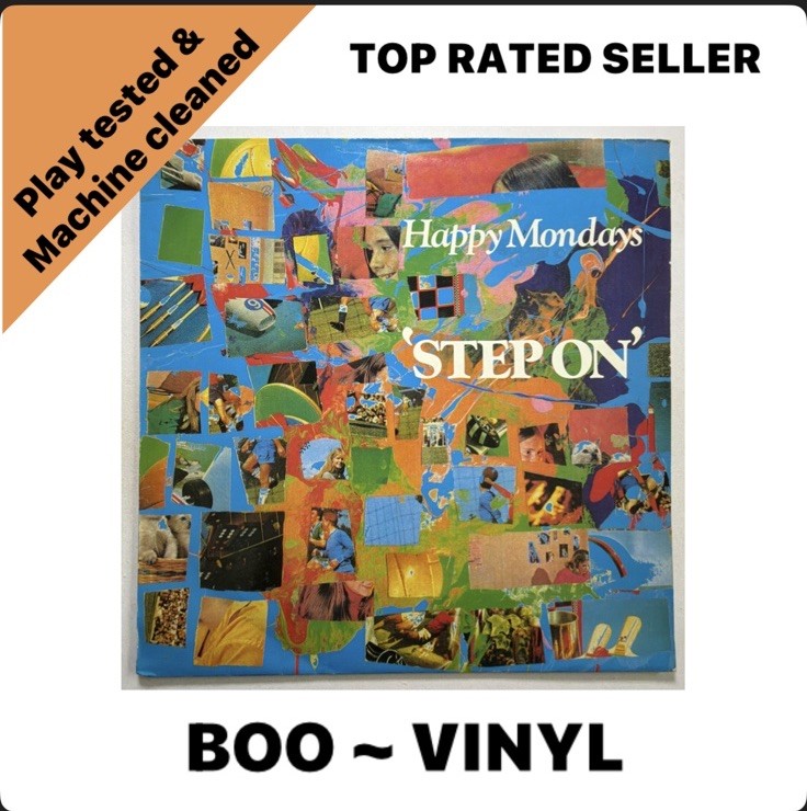 Happy Mondays 'Step On' Vinyl Single Record 1990 VG+ / VG+