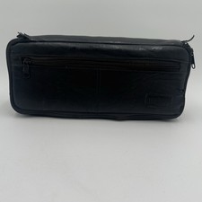 Vintage Audio Accepts 15-Cassette Storage Case Black Faux Leather USA   Damage