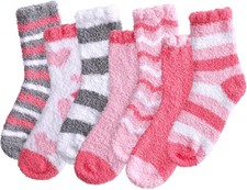 Clothirily Fuzzy Socks for Women, Fluffy Socks Womens, Soft Cozy Slipper Sock fo