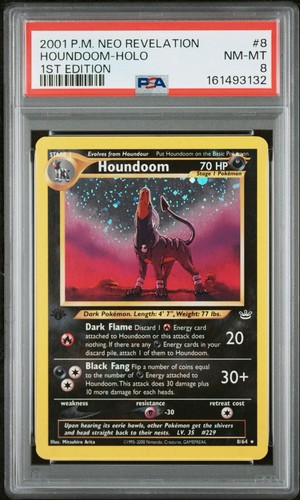 Houndoom (1st Edition) graded PSA 8 for sale on eBay