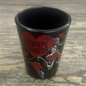 Silver Buffalo DC Comics Harley Quinn Black Painted Glass Shot Glass 2014