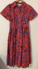 Alexis x Target Womens Midi Shirt Dress Size Medium Tropical Leaf Cotton/Spandex