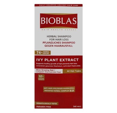 BIOBLAS Efeu Extrakt Shampoo gesundes Haar / beugt Haarausfall vor (360ml) 