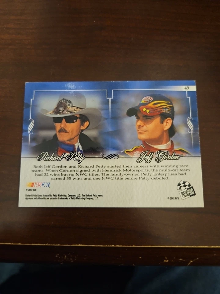 Tarjeta firmada con autógrafo Press Pass VIPS Richard Petty (AU) #49 2002 Press Pass Foto 3 de 4