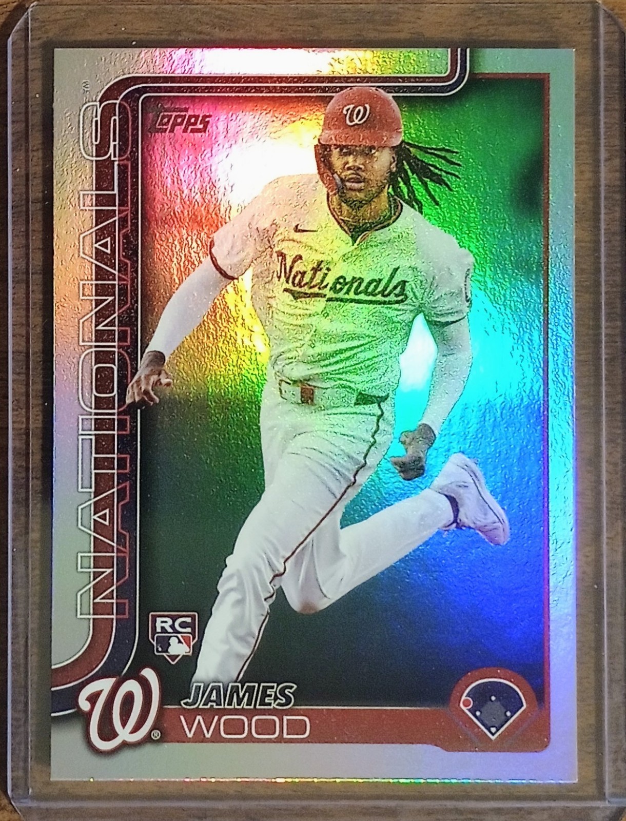 James Wood 2025 Topps Rainbow Foil Parallel #181 Rookie Card RC