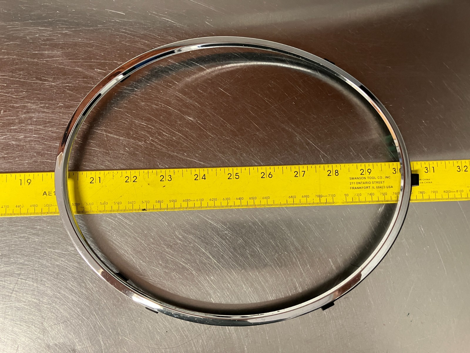 16-2019 bentley bentayga left driver headlight chrome trim ring 36a807833 BIGGER