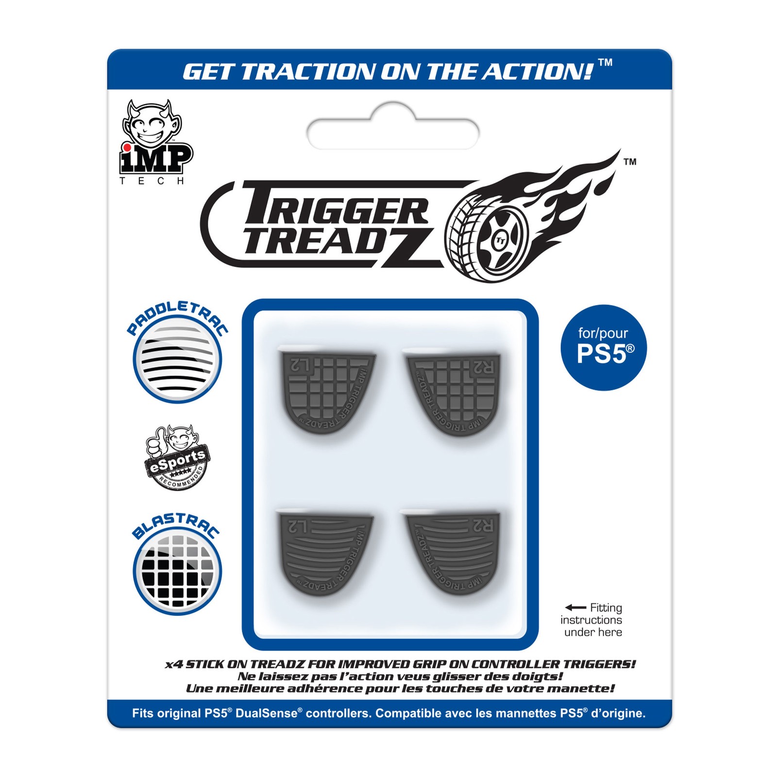 'Trigger Treadz' Trigger Grips - 4 Pack for PlayStation 5