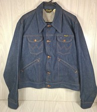 Vintage Wrangler 14oz No Fault Denim Jean Jacket 1970s / 1980s 74126NV Sz 44 USA