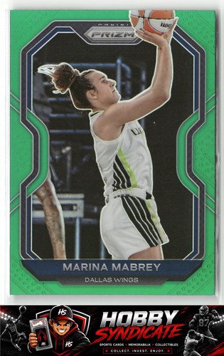 2021 Panini Prizm WNBA #15 Marina Mabrey Prizms Green