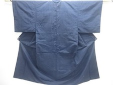 7859615: JAPANESE KIMONO / ANTIQUE MENS ENSEMBLE KIMONO / SILK / FUSHI TSUMUGI