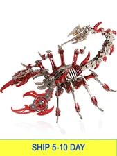 3D Metal Puzzles for Adults, Scorpion 3D Metal Model Kits to Build DIY Colorful