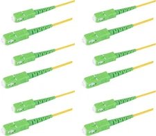 6-Pack 20 Meter SC/APC to SC/APC Singlemode Simplex Fiber Patch Cable