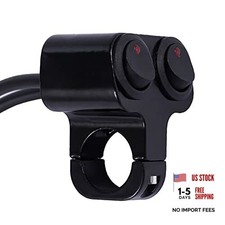 Waterproof Motorcycle ATV 7/8  Light Bar Switch  Handlebar Double head B black