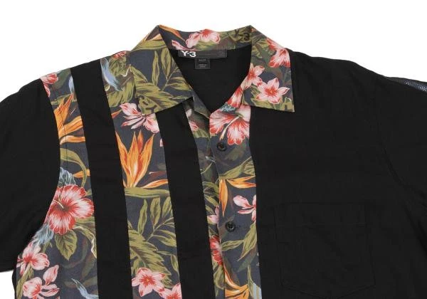 Y-3 Floral Stripe Switching Rayon Shirt Size XS(K-155021) - Image 2 of 4