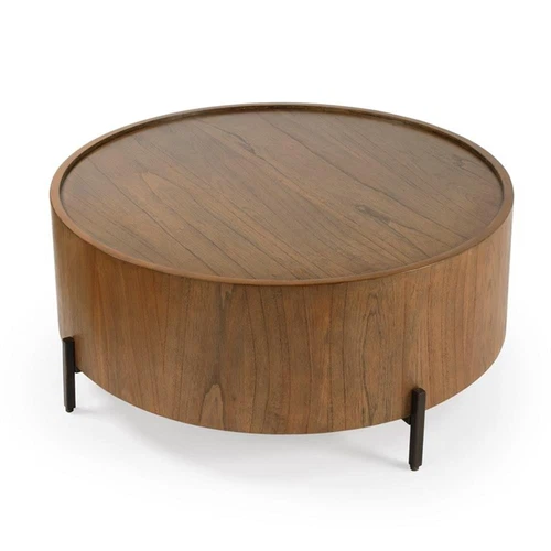 Butler Tori Brown Wood Round Coffee Table - Picture 8 of 14