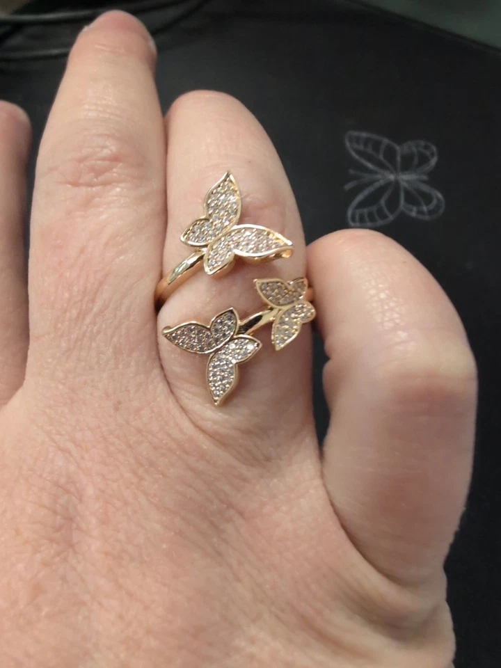 Park Lane Mariposa CZ Butterfly Ring Size 8 Slightly Adustable - Image 3 of 4