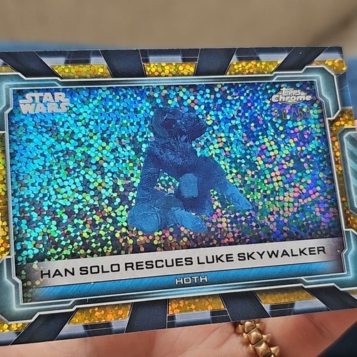 2024 Topps Chrome Star Wars Han Solo Rescues Luke Skywalker /50 Gold - Picture 2 of 3