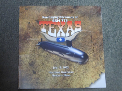 USS   TEXAS    SSN 775   KEEL LAYING   SUBMARINE    Program  2002   Navy