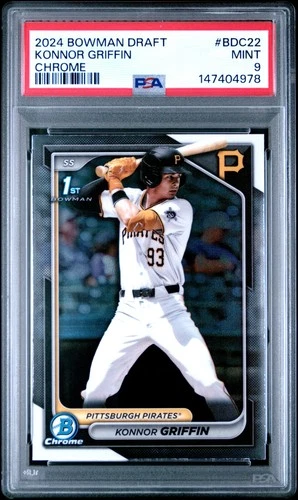 147404978 Konnor Griffin 2024 Bowman Draft #BDC-22 Chrome 1st RC PSA 9