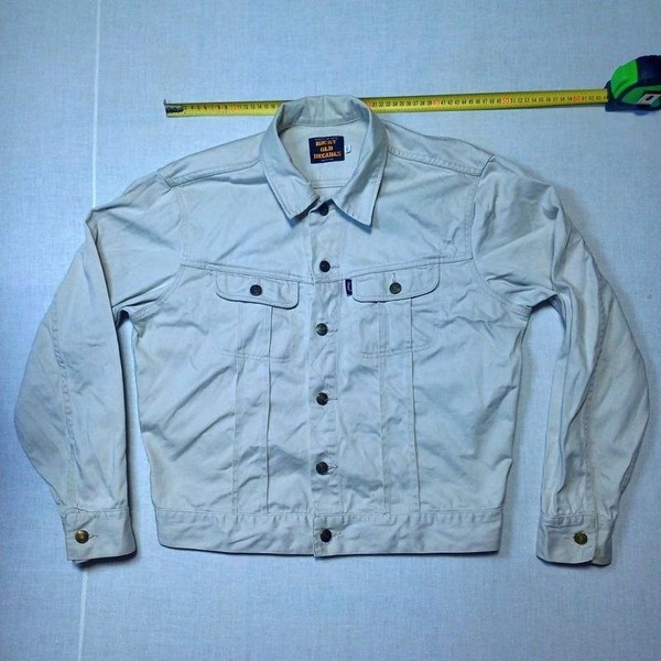 Men Vintage Rocky Old Dekades Jacket White Denim
