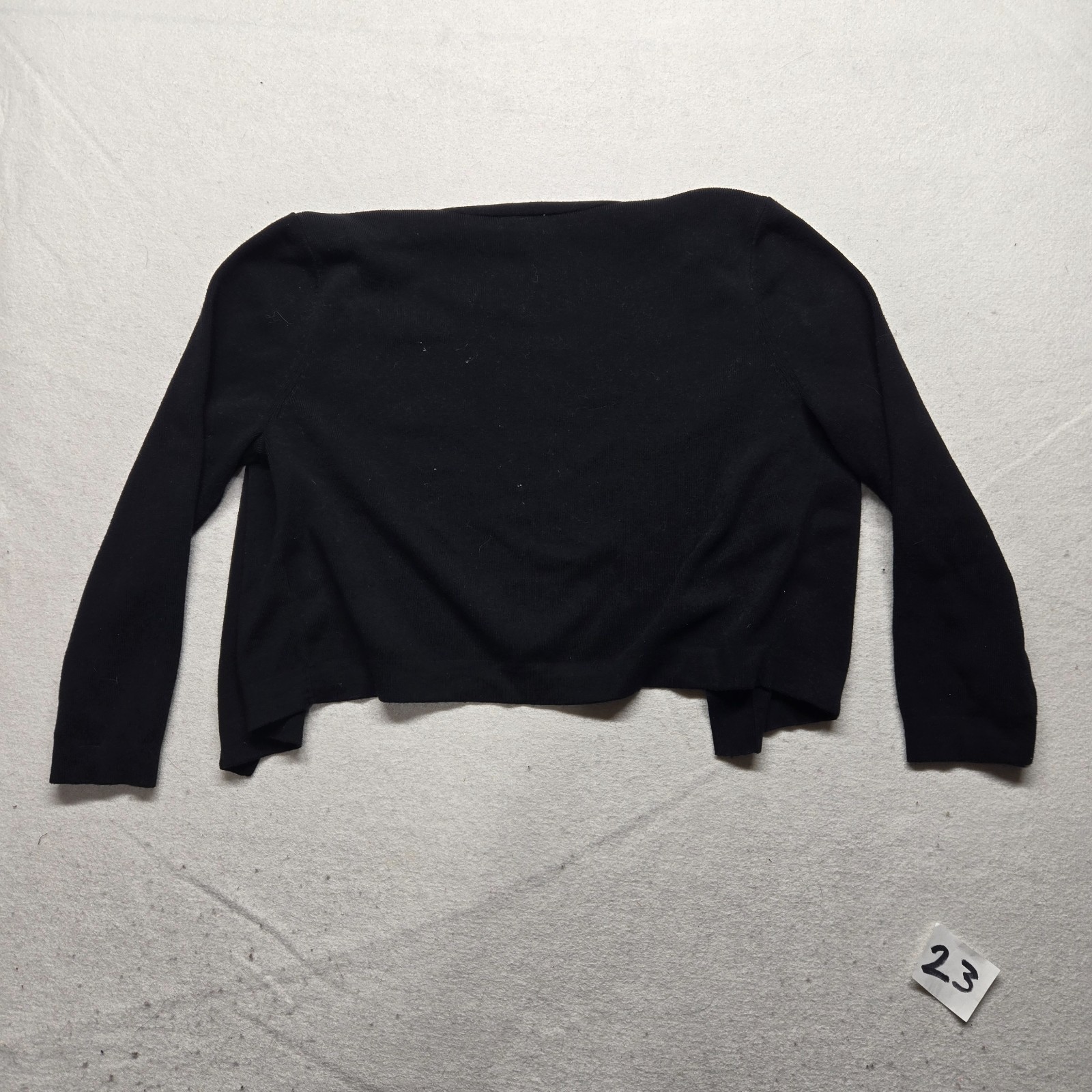 Talbots Solid Black Open Knit Cardigan Sweater To… - image 9