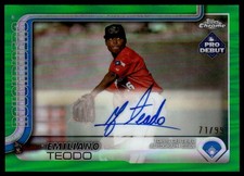 2025 Topps Pro Debut #PDC-95 Emiliano Teodo Chrome Green Refractor