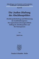 Jakob Lutz | Die (AußEn-)Haftung Des AbschlussprüFers | Buch | Deutsch (2026)