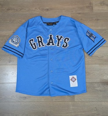 Vintage 90s Homestead Grays The Negro Leagues NLBM Baseball Jersey 2XL Blue Mens