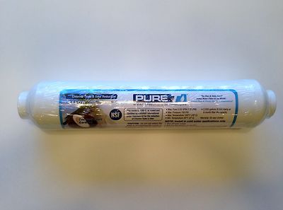 REVERSE OSMOSIS IN-LINE CARBON FILTER 10 X 2 3/8'' FPT THREADED ENDS