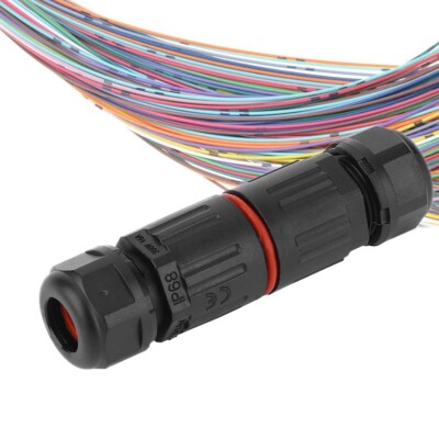 IP68 Wasserdichter Gerader Stecker Industrie Elektro Kabel 2 Pin Stecker