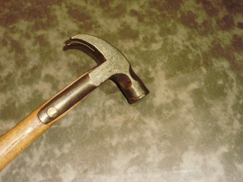 Vintage 14", 16oz ash handle No 2 strapped claw hammer - Picture 4 of 11