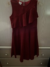 Special Editions Girls Size 12 Red Sparkle Ruffle Holiday Party Dress Size 12