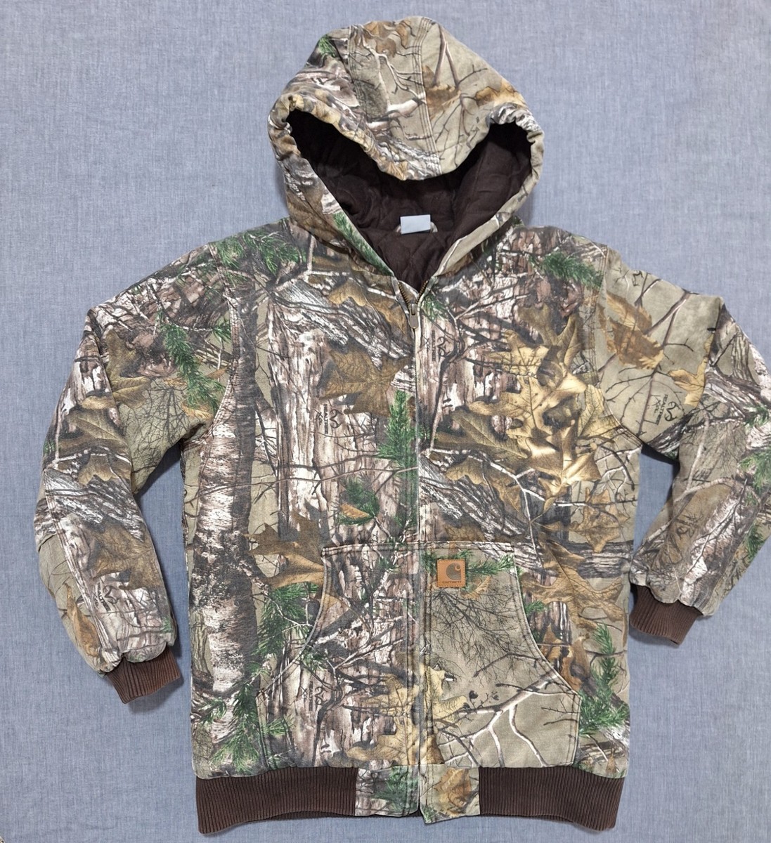 希少 real tree active jacket s Carhartt Camo Jacket RealTree Hardwoods hunting Hooded coat