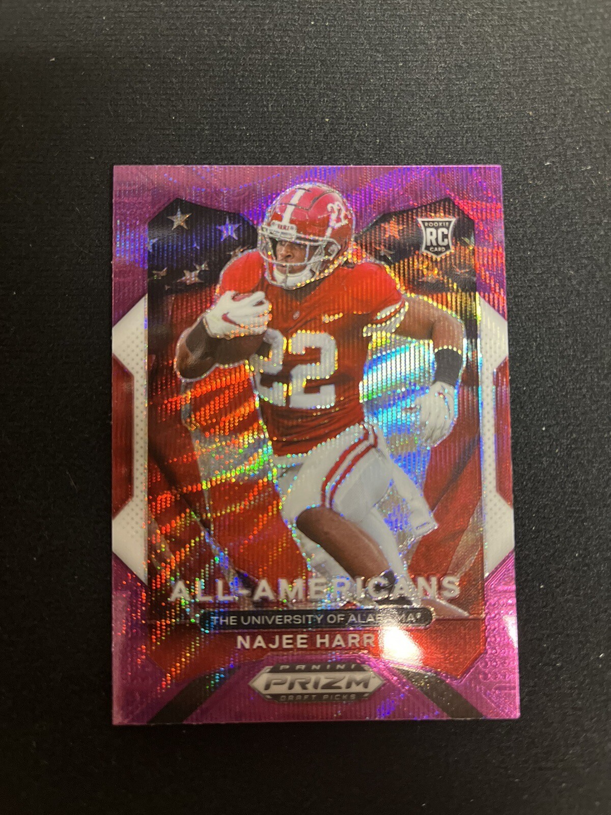2021 Najee Harris Prizm Draft Picks All-American Purple Wave ROOKIE CARD #193