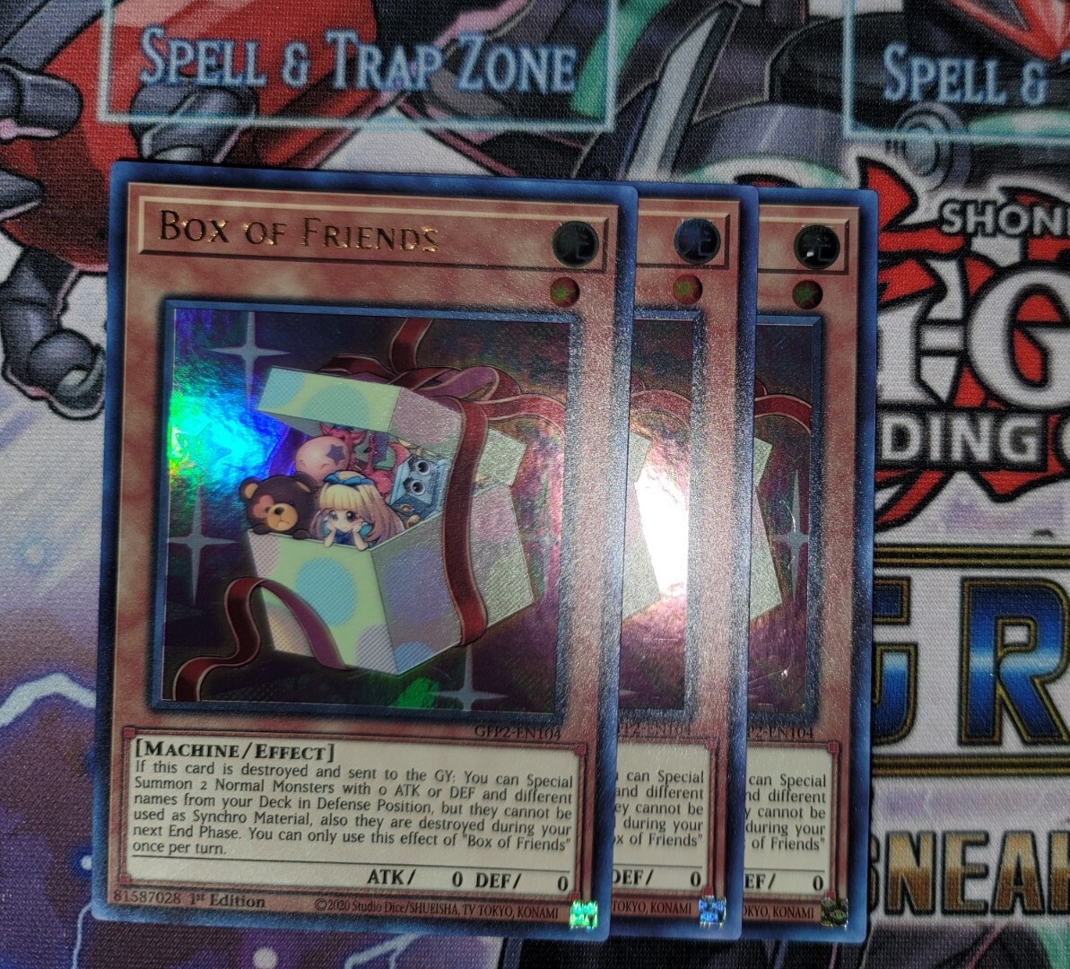 Yugioh 3x Box of Friends 1st Edition Ultra Rare GFP2-EN104