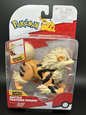Pokemon Arcanine Epic Battle Feature Action Figure Jazwares New In Hand 