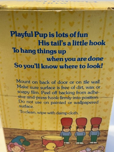 Vintage Avon Wall Hook Playful Pups 1981 New Old Stock In Box / - Picture 8 of 8