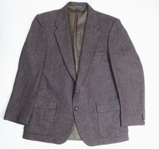 WFF -WM F FARAH - MEN'S VINTAGE BROWN 100 WOOL BLAZER JACKET - SIZE 44L