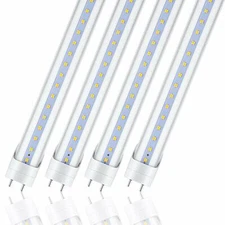 22W 4FT T8 LED Tube Daylight Replace CFL Ballast Bypass Direct Wire Clear Cover