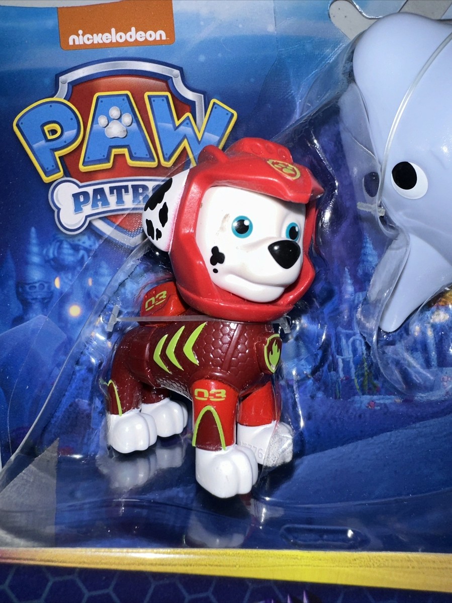 PAW Patrol Aqua Pups Marshall & Dolphin Toy Figure Set | Action Figure With Moving Dolphin For Kids Ages 3+ - View #10