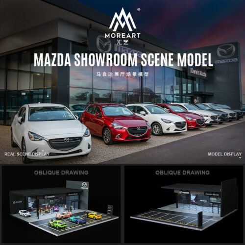 Diorama 1:64 Car Garage Model LED City Car Showroom Scene Display Building Model - Picture 81 of 102