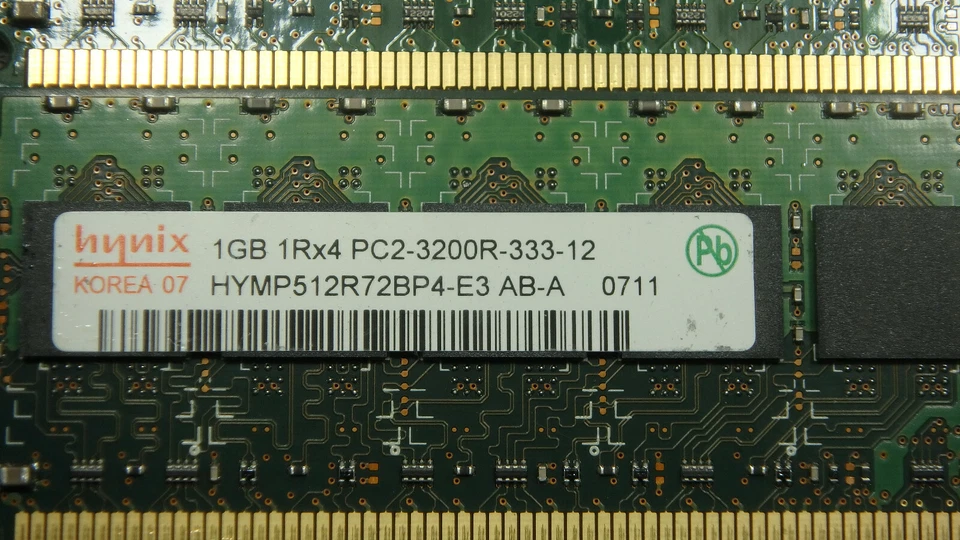 4GB (4X1GB) PC2-3200R-333-12 1GB Server RAM Poweredge 2850 HYMP512R72BP4-E3 AB-A - Image 3 of 3