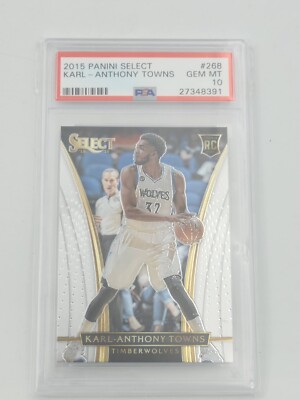 2015 Panini Select Karl Anthony Towns Courtside PSA 10 #268 RC 