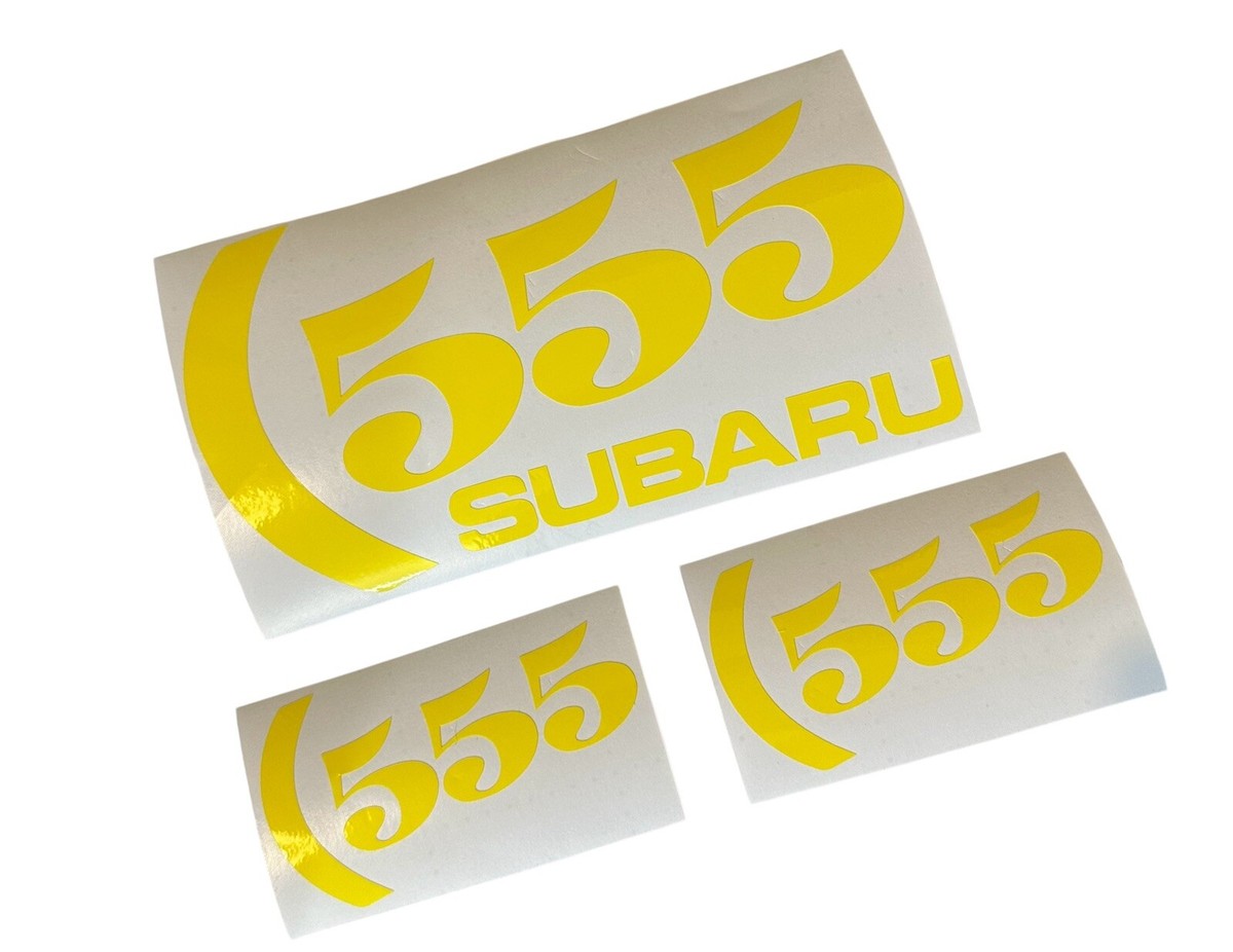 Subaru 555 STICKERS X3 DECALS FOR WRX WRC STI PRODRIVE A IMPREZA