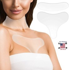 Anti Wrinkle Chest Neck Reusable Silicone Pad Transparent Silicon Anti Aging Pad