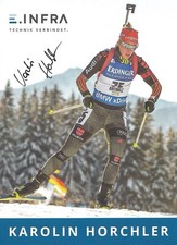 Autogramm Karolin HORCHLER Biathlon Vize-Weltmeister 2020 handsigniert INFRA xyz