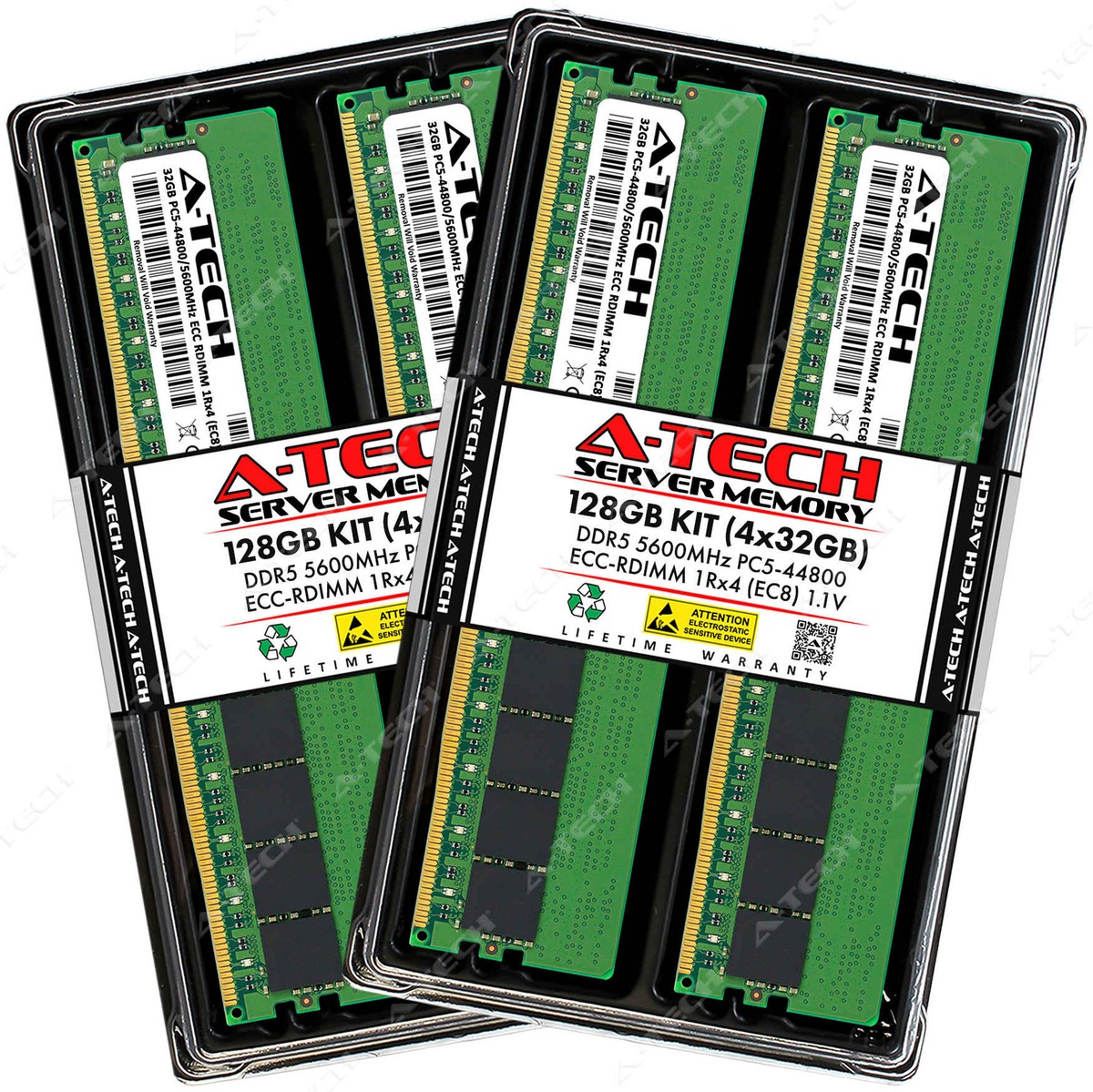 Barrette Mémoire 128GB DDR5 5600MHz RDIMM 4Rank 3DS/TSV - Pour Carte Mère Supermicro