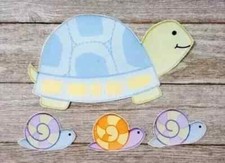 turtle snail wall safe sticker 8.5 inch 4pc
