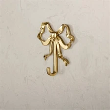 MFYS Simple luxurious Bow Solid Brass Hook Brass Wall Hooks Kitchen Room Hook